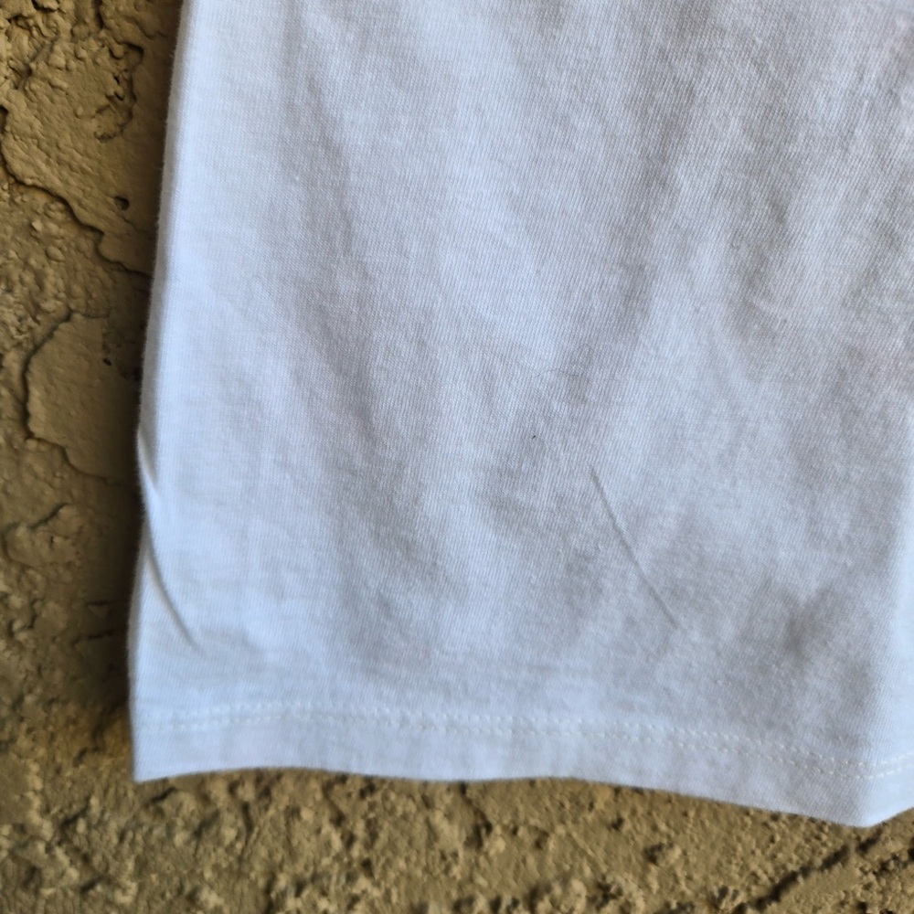 Port Company White Short Sleeve T-Shirt w/Ruby Red Sparkle Shoe Design | M| - Picture 6 of 10